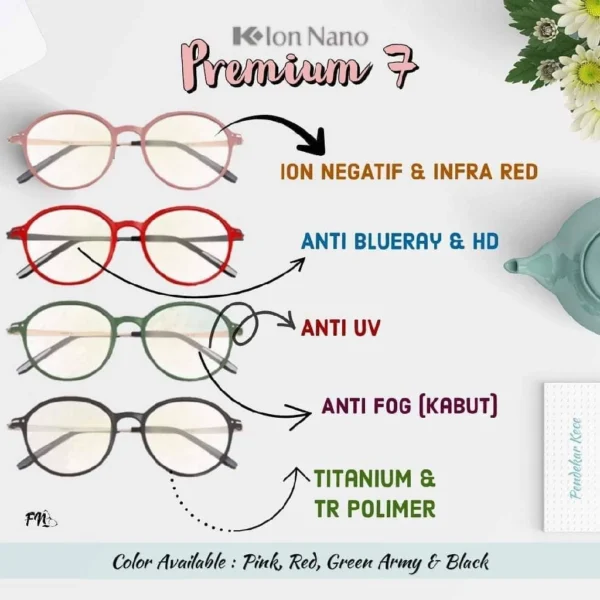 KACAMATA K ION NANO PREMIUM X 5 7 8 ORIGINAL ANAK ION NANO REGULER KIDS TERAPI KESEHATAN ION NEGATIF - Image 3