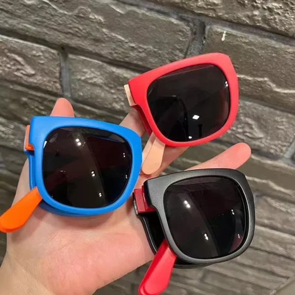 Kacamata Hitam Lipat Warna-Warni Untuk Anak-Anak Kacamata Tabir Surya Portabel Untuk Anak Laki-Laki Dan Perempuan - Image 6