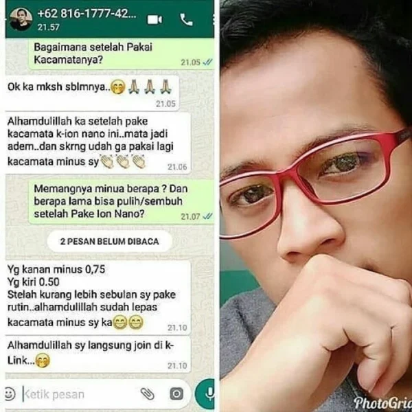kacamata k ion nano original kacamata kesehatan anti radiasi - Image 6