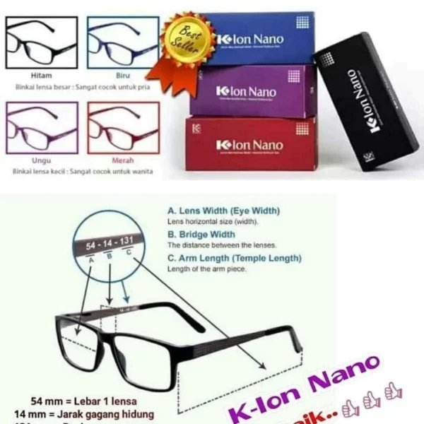 KACAMATA TERAPI K-ION NANO ORIGINAL REGULER UNTUK KESEHATAN - Image 5