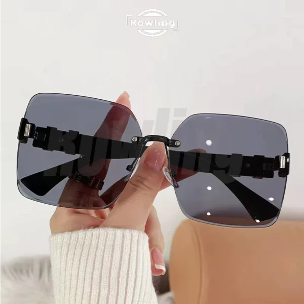 Rowling(ka-403)Kacamata Hitam Terbaru Wanita Kotak No Frame Kacamata Sunglasses Import Wanita Kacamata Fashion - Image 4