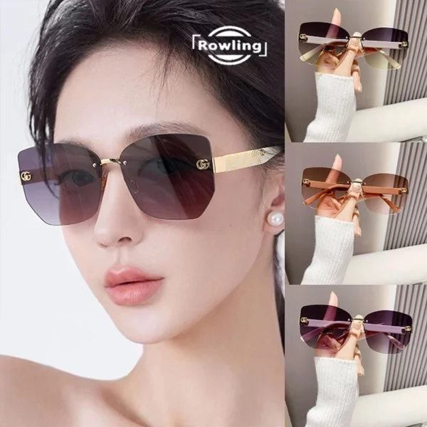 Rowling (ka-436) Sunglasses Kacamata Bulat Hitam No frame Women Sunglasses New Arrival Import Kacamata Gaya Fashion