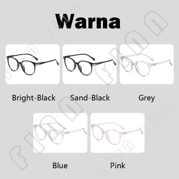 Kacamata Pria Wanita Anti Radiasi Frame Lensa Kaca Mata Anti Bluelight BlueRay Unisex - Image 9
