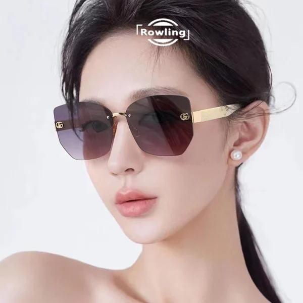 Rowling (ka-436) Sunglasses Kacamata Bulat Hitam No frame Women Sunglasses New Arrival Import Kacamata Gaya Fashion - Image 6