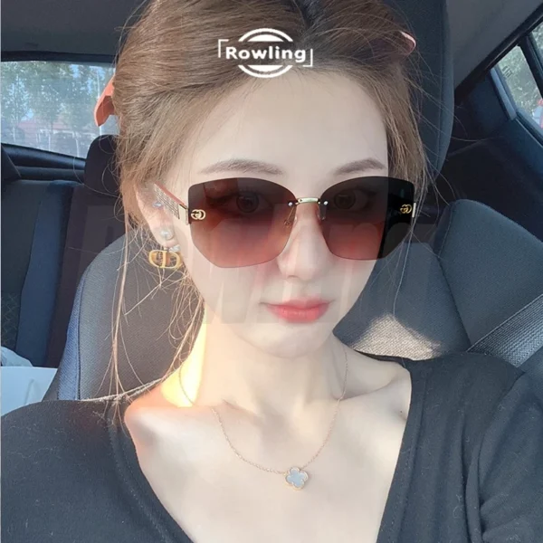 Rowling (ka-436) Sunglasses Kacamata Bulat Hitam No frame Women Sunglasses New Arrival Import Kacamata Gaya Fashion - Image 10
