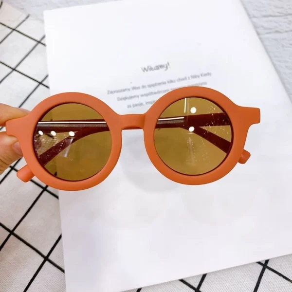 GGS Kacamata Hitam Anak Perempuan Laki Laki Bulat Lipat Children Sunglasses Retro Fashion Bayi Korea Style Keren Unisex Baby KC007 - Image 3