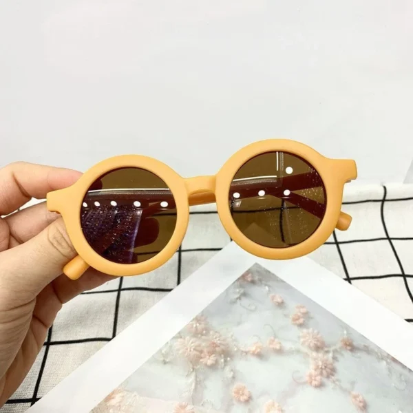 GGS Kacamata Hitam Anak Perempuan Laki Laki Bulat Lipat Children Sunglasses Retro Fashion Bayi Korea Style Keren Unisex Baby KC007 - Image 4