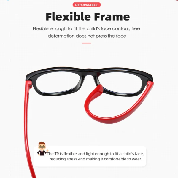 Bitzen Kacamata Anak Perempuan Laki-laki Photocromic Anti Radiasi Komputer UV Fashion Glasses - Image 9