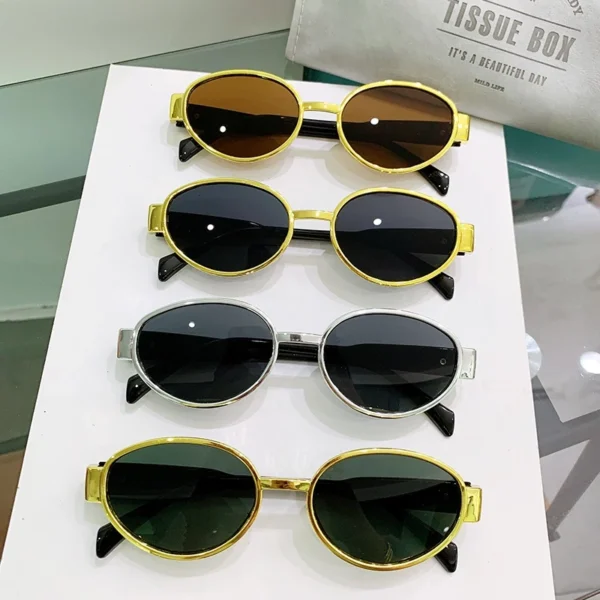 Lucky Kacamata Hitam mata Kucing Bingkai Logam yang untuk Pria dan Wanita Kacamata Fashion - Image 10