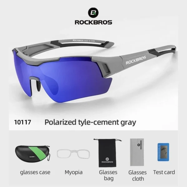 Kacamata Sepeda ROCKBROS 10117 10118 10119 10109 Sunglasses Myopiaframe Kaca Mata Gowes Polarized Sunglasses - Image 6