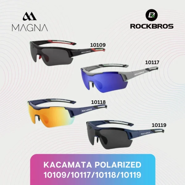 Kacamata Sepeda ROCKBROS 10117 10118 10119 10109 Sunglasses Myopiaframe Kaca Mata Gowes Polarized Sunglasses