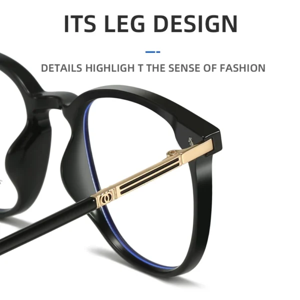 Viendo Kacamata Minus Photocromic Anti Radiasi Blueray Wanita Cowok Pria Korea Gaya Fashion Elastik TR90 Frame 2 in 1 Bluecromic - Image 8