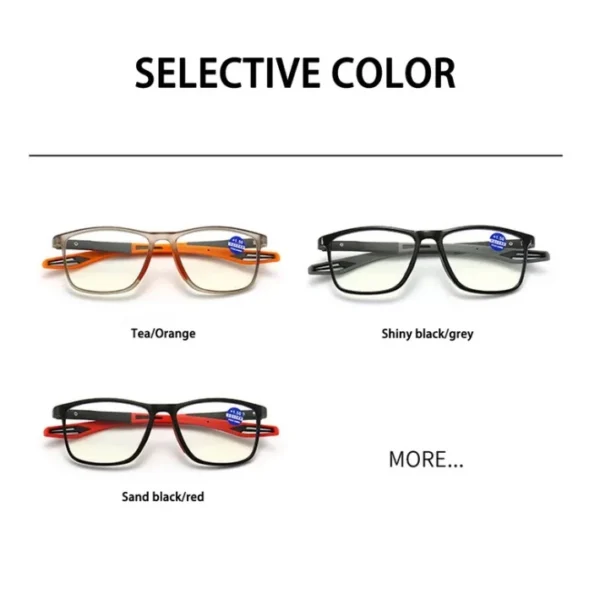 Kacamata Minus -1,-2,-3,-4,-5,-6 Ultralight TR90 Kacamata 1119 Fashion Baca Anti Blue Light Bingkai Sporty Unisex Pria Wanita Lensa - Image 10