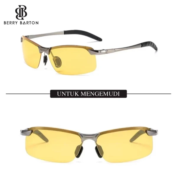 Berrybarton - Kacamata Polarized Anti UV Sunglasses Photocromic Pria Wanita 3043 - Image 3
