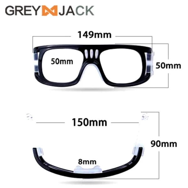 Grey jack/Kacamata Olahraga Bisa Minus Lens (Futsal,Basket,Badminton) Sport Ringan dan Kokoh 036 - Image 6