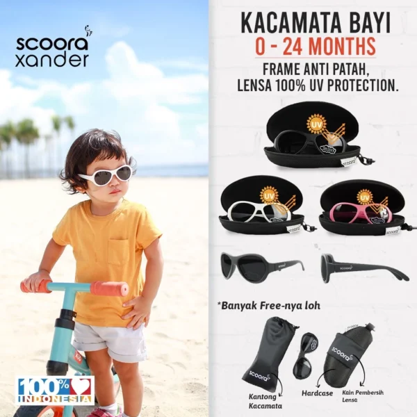 SCOORA Xander Kacamata Bayi Berjemur ( 0-2thn ) Anti UV - Variasi Warna - Image 7