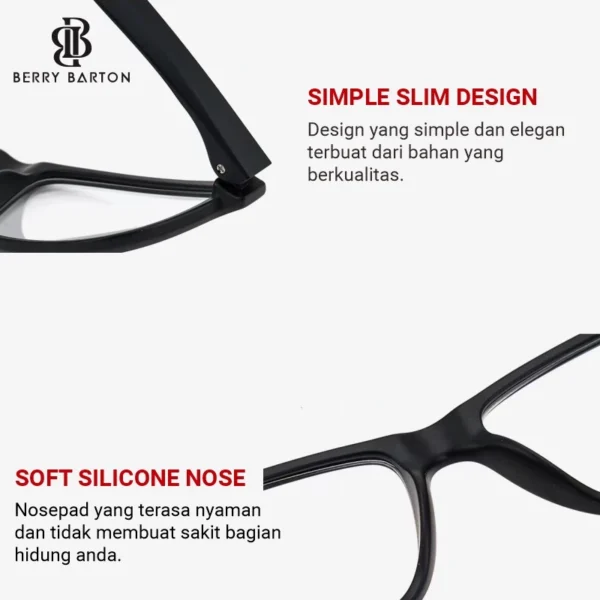 Berrybarton - Kacamata Anti Slip Elastis Antiradiasi Photocromic Blueray Bisa Minus 5106 - Image 8