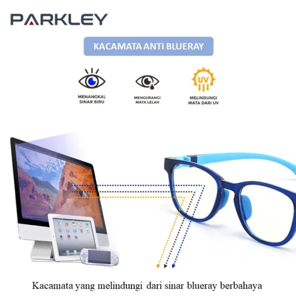Parkley Kacamata Anak Antiradiasi Blueray HP Gadget 8509 - Image 8