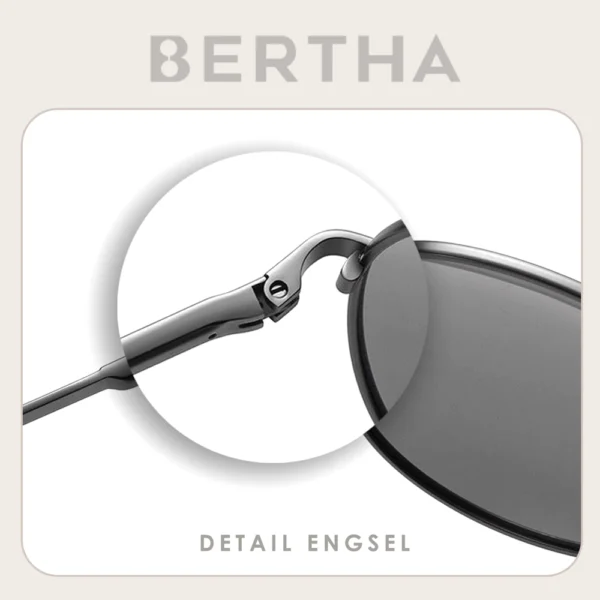 Bertha Kacamata Sunglasses Hitam Polarized Bentuk Aviator Foldable Keren Kekinian Fashionable 701 - Image 6