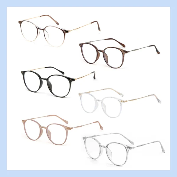 Eyekan Kacamata Anti Radiasi Photocromic Bluecromic Minus Anti Blueray Frame Bulat Fashion Pria Wanita 1009 - Image 2