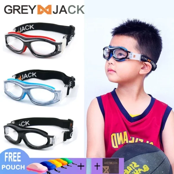 Grey Jack Kacamata Anak Remaja Laki-laki Perempuan Sport Bisa Minus(Basket, Volly, Sepak Bola/Futsal, Badminton) 040