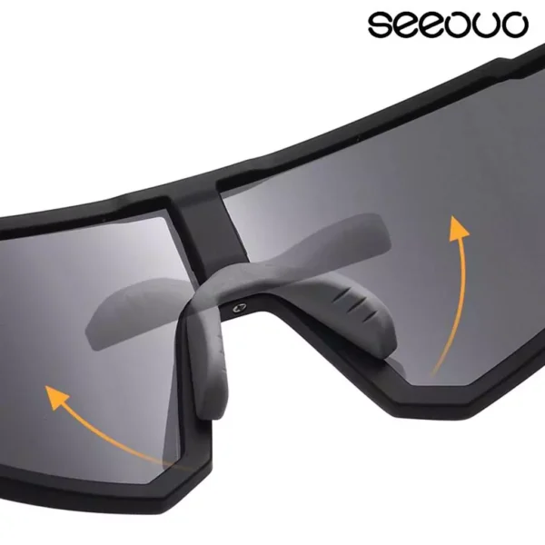 Seeouo Kacamata Hitam Sunglasses Polarized Sport Style Anti UV Anti Silau TR90 Ringan 3058 - Image 5
