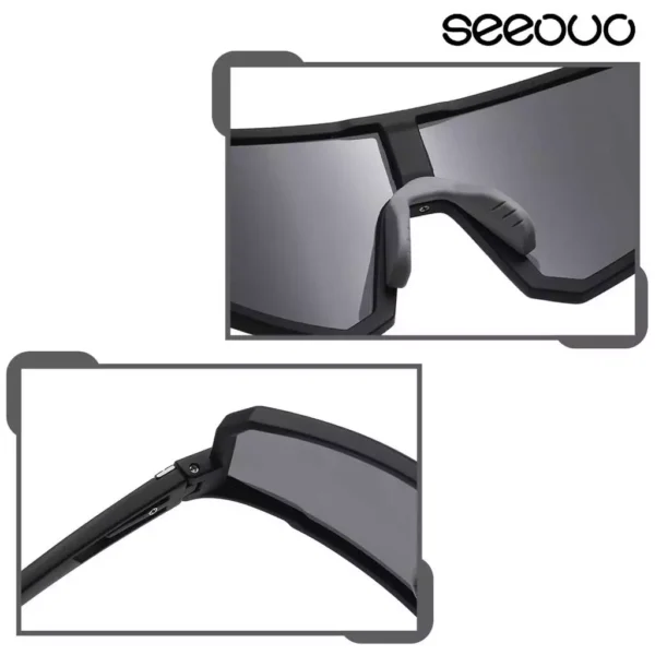 Seeouo Kacamata Hitam Sunglasses Polarized Sport Style Anti UV Anti Silau TR90 Ringan 3058 - Image 6