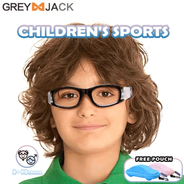 Grey Jack Kacamata Anak Remaja Laki-laki Perempuan Sport Bisa Minus(Basket, Volly, Sepak Bola/Futsal, Badminton) 040 - Image 3