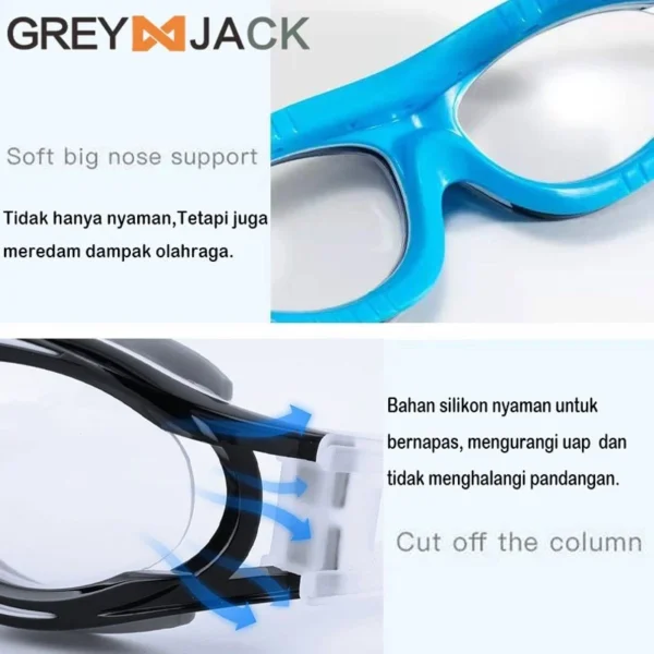 Grey Jack Kacamata Anak Remaja Laki-laki Perempuan Sport Bisa Minus(Basket, Volly, Sepak Bola/Futsal, Badminton) 040 - Image 4