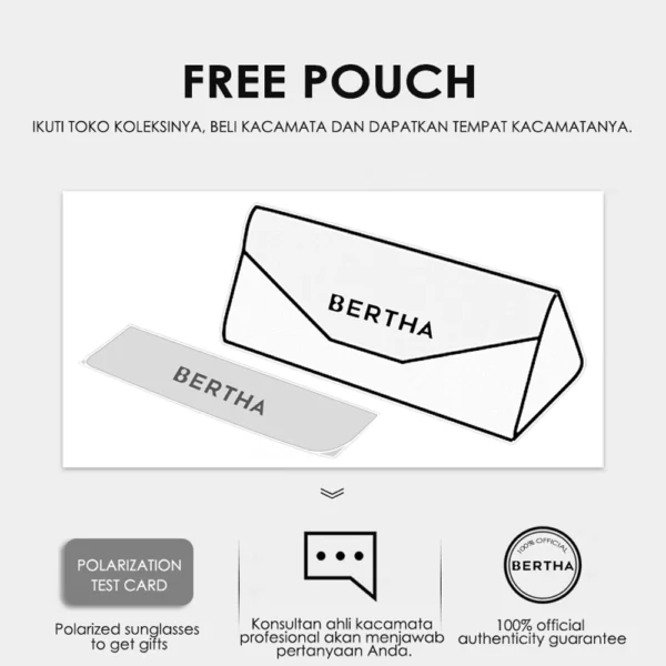 Bertha Kacamata Sunglasses Polarized Style Kotak Bahan TR90+Metal Kokoh Fashion Pria Dan Wanita TerBaru 6015 - Image 2