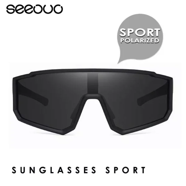 Seeouo Kacamata Hitam Sunglasses Polarized Sport Style Anti UV Anti Silau TR90 Ringan 3058 - Image 8