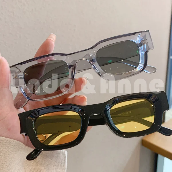 VIRAL!! Kacamata Hitam Bingkai Kotak Retro Style Untuk Pria dan Wanita Kekinian Gaya Trendy Vintage Fashion - Image 7