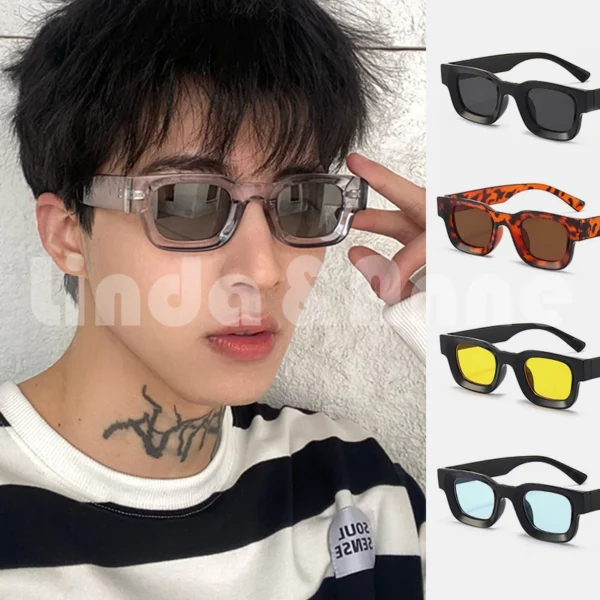 VIRAL!! Kacamata Hitam Bingkai Kotak Retro Style Untuk Pria dan Wanita Kekinian Gaya Trendy Vintage Fashion
