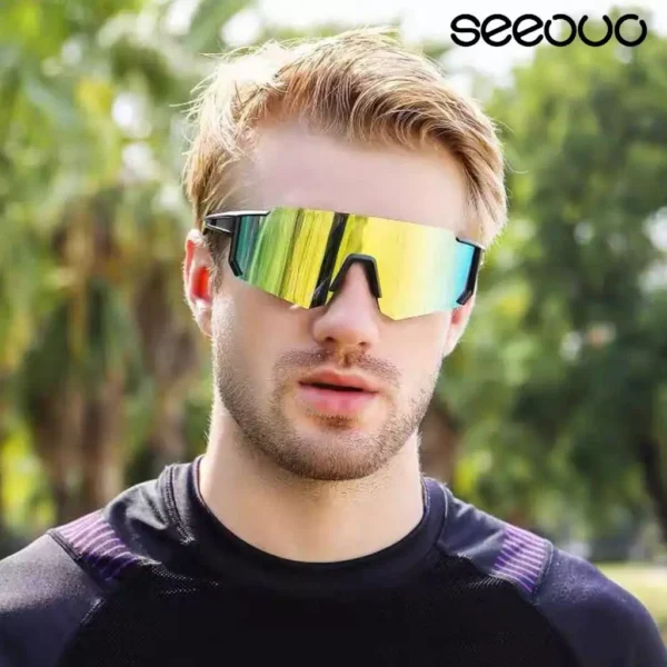 Seeouo Kacamata Hitam Sunglasses Polarized Sport Style Anti UV Anti Silau TR90 Ringan 3058 - Image 9
