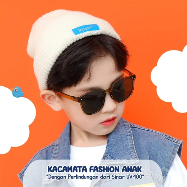 Genius Maiden Kacamata Hitam Sunglasses Anak Lipat UV400 Polarized Bentuk Kotak Bahan Plastik PPE Kids Fashion Glasses Pria - Image 7
