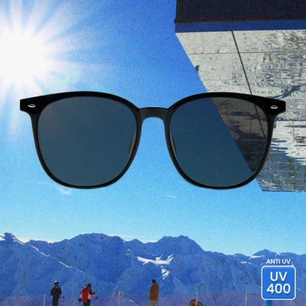 IOOI Eyewear - Kacamata Oval Cat Eye Hitam Sunglasses Vintage Anti UV Pria Wanita 693 - Image 8