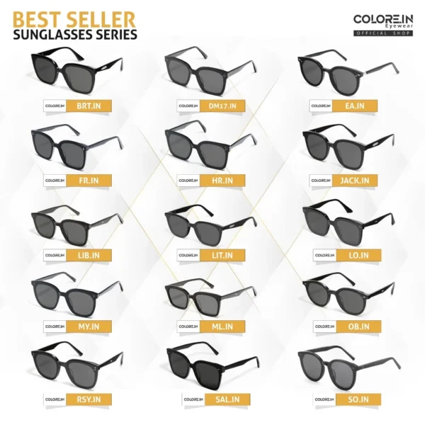 Colore.in Kacamata Hitam UV400 Polarized Sunglasses Korean Style Wanita Pria 2 in 1 Anti Silau Mix Kacamata Gaya Outdoor Anti Sinar