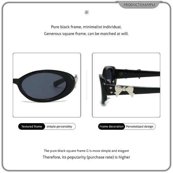 Genius Maiden Kacamata Hitam Jennie Pita Cat Eye Sunglasses Fashion Korea Pria Wanita Unisex Polarized UV-400 Polycarbonate 20272 - Image 7
