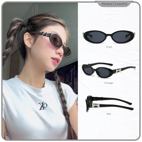 Genius Maiden Kacamata Hitam Jennie Pita Cat Eye Sunglasses Fashion Korea Pria Wanita Unisex Polarized UV-400 Polycarbonate 20272 - Image 9