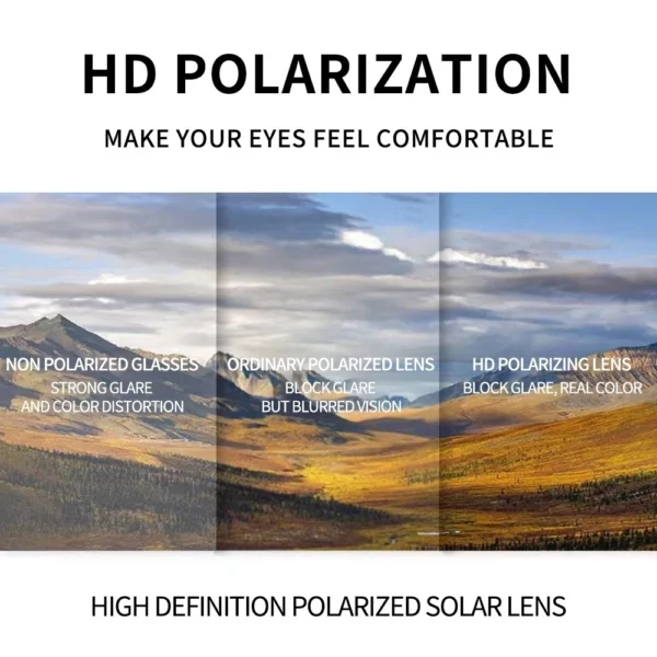 Viendo Kacamata Hitam Polarized Pria Cowok Wanita UV400 Fashion Frame Anti Sinar Matahari Kaca Mata Optik - Image 4