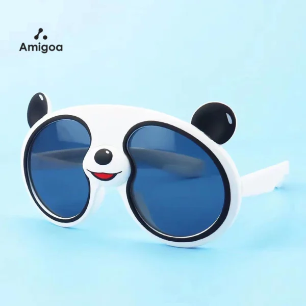Kacamata Hitam Anak Silikon Terpolarisasi Panda Bing Dwen Dwen Kacamata Anak dengan UV400 - Image 10