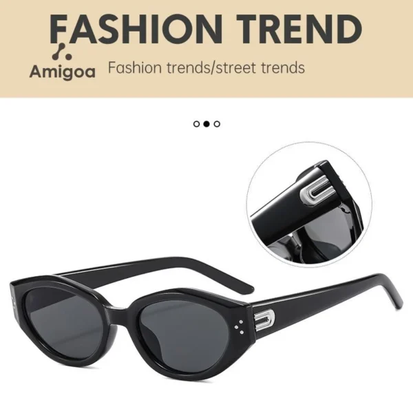 COD ⚡Kacamata Hitam Cat Eye Mewah Bingkai Persegi Kacamata Hitam Anti UV Dan Radiasi - Image 7